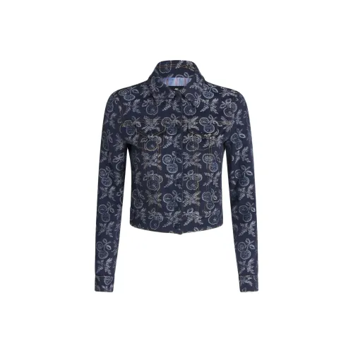 ETRO Женские куртки морского синего цвета
