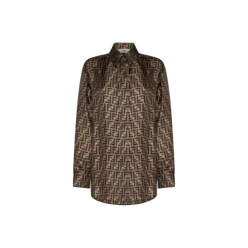FENDI Коричневые Женские Рубашки