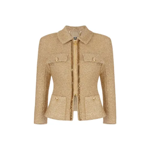 Elisabetta Franchi Куртки Пальто Женские Золото