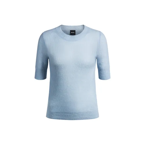 Hugo Boss Трикотаж Женский Светло-Синий