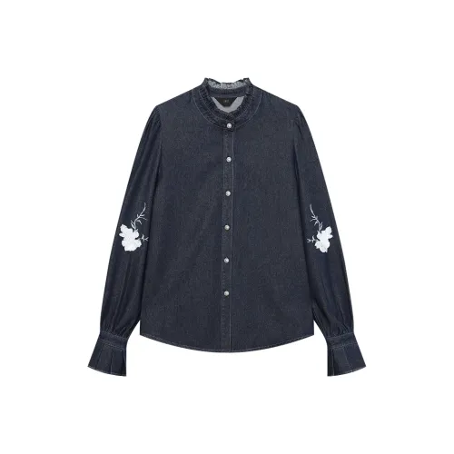 LOUISY AO Рубашка Женская Темно-синяя