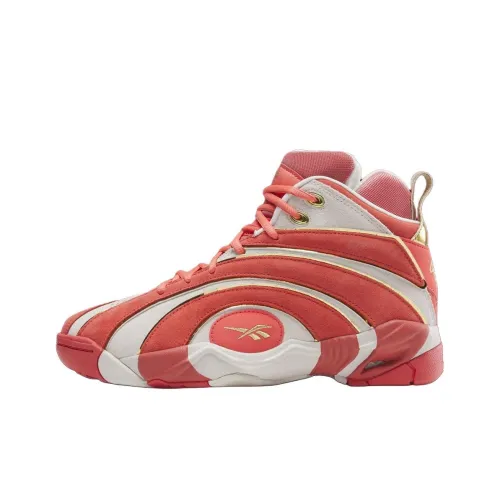 Reebok Shaqnosis High Топ Винтажные Баскетбольные Кроссовки Унисекс Красный Белый