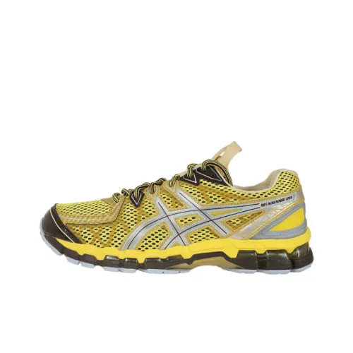 Asics Низкий Топ Беговые Кроссовки Мужские Желтый Коричневый Серебряный