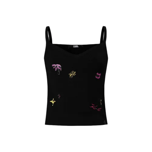 Karl Lagerfeld Топ на бретелях Женский Черный