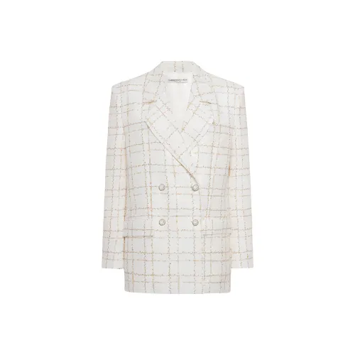 Alessandra Rich SS24 Куртки Пальто Женские Белые