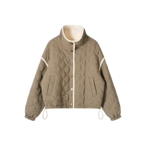 SHUXI Куртки Пальто Женские Paulownia Цветочный Дизайн Желтый Зеленый