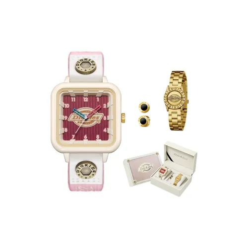 Dickies Наручные часы Кварцевый механизм Canvas Ремешок Красный Циферблат Женские часы