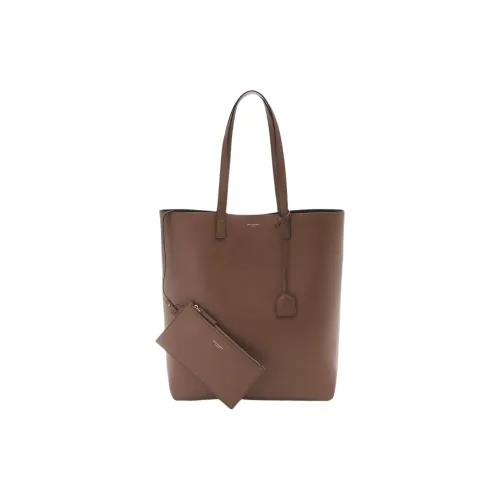 SAINT LAURENT Кожа Тоут Сумка Сумка для покупок Комбинированная сумка Сумка на одно плечо Мужская Коричневая