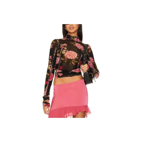 FREE PEOPLE Рубашка Женская Черная