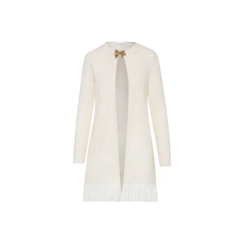 Oscar De La Renta SS24 Куртки и Пальто Женские Айвори Белый