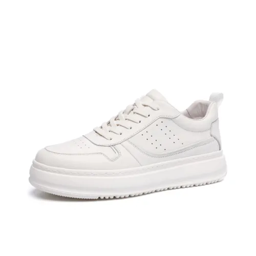 SENJIALUO Скейтборд Кроссовки Низкие Белые Мужские