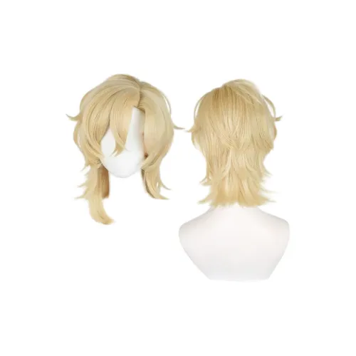 SHUYUAN Sand Gold Anime Cos Character Стайлинг Костюм Реалистичная Перука Высокая Температура Пряжа Короткие Прямые Волосы