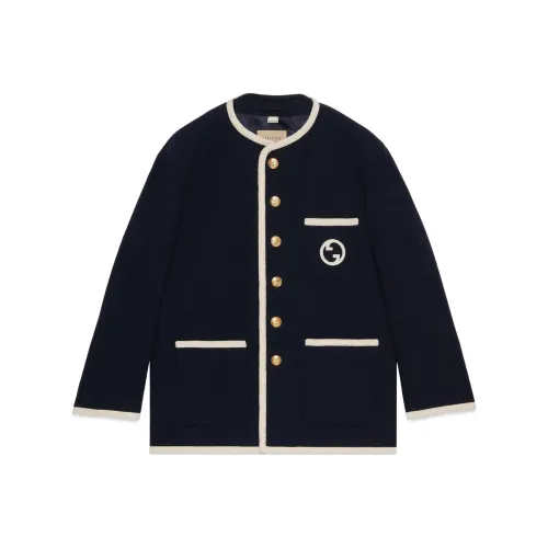 GUCCI SS24 Куртки Пальто Женские Темно-синий