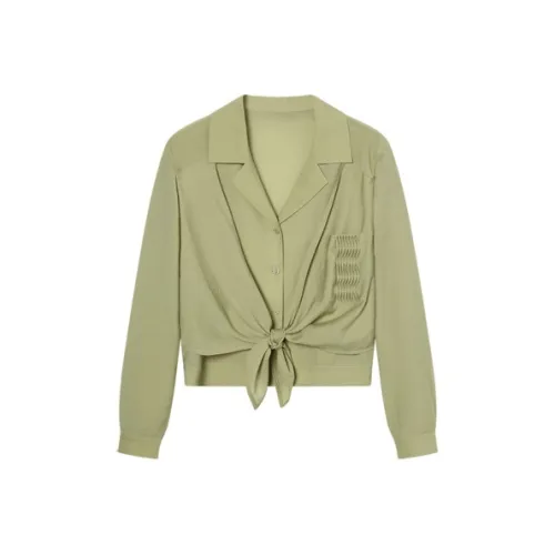 Pit Светло-зеленая Женская Рубашка