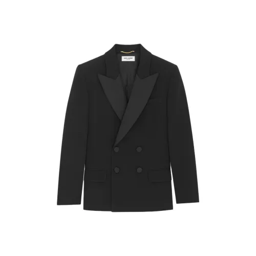 SAINT LAURENT Tuxedo Куртка с рельефным узором Немецкий размер (DE) Poudre Куртки Пальто Женские Черный
