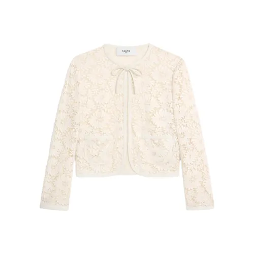 CELINE SS25 Куртки Пальто Женские Айвори Белый