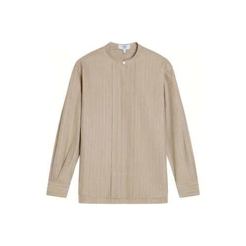 THEORY Рубашка Женская Верблюжий Коричневый Полосы