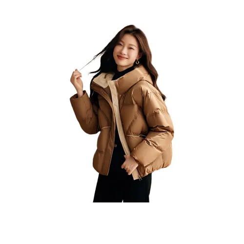 Mo Han Yi Mei Пуховик Женские Кофе Экрю