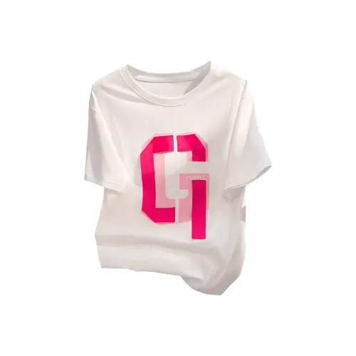 Cypress House T-Рубашка Женская Белая и Розовая