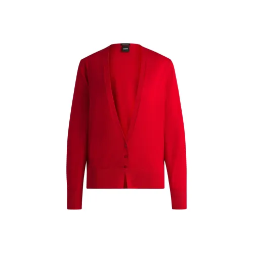 HUGO BOSS Красный Женский Трикотаж