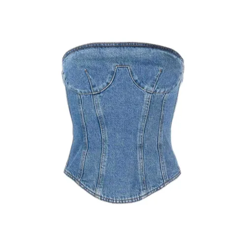 MAGDA BUTRYM Без бретелек Топ Женский Синий