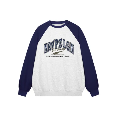 NRVP Толстовка Унисекс Темно-синий Белый Серый