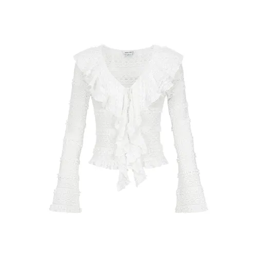 URBAN REVIVO Экрю Женские Рубашки