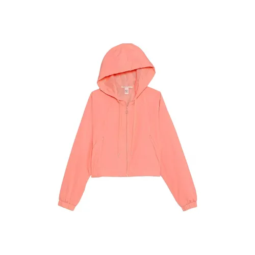 Victoria's Secret Парашют Укороченный Weekender Куртка Terra Оливковые Куртки и Пальто Женские Коралловый