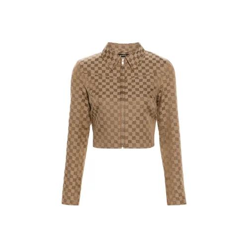 Misbhv Жаккард Монограмма Куртка Куртки Пальто Женские Коричневый