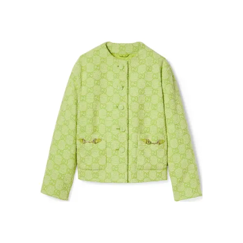 GUCCI FW24 Куртки и пальто Женские Лаймово-зеленый