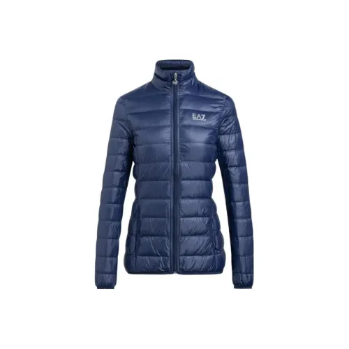 EMPORIO ARMANI Темно-синие Женские Пуховики