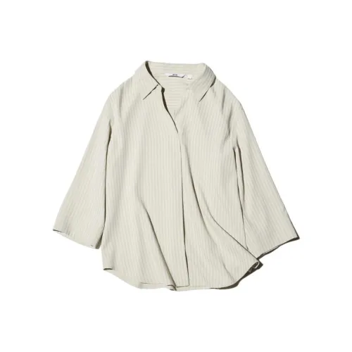 UNIQLO Рубашка Женская Светло-Зеленая