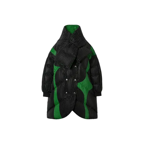 MEETLADY Воротник-стойка свободный крой утолщенный длина (размер в длину) пуховик женский черный