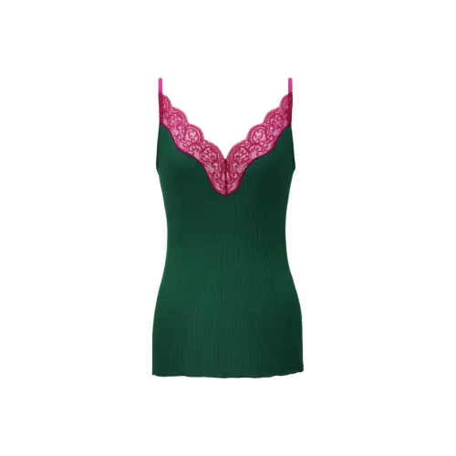 SAINT LAURENT Топ на бретелях Женский Зеленый