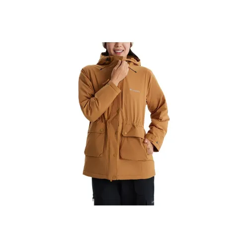 Columbia совместный бренд Omni Tech Жемчужный FIELDST пуховик женский коричневый