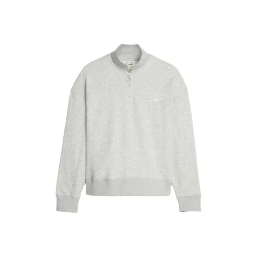 PUMA Sweat À Demi fermeture Zippée TEAM Femme Толстовка Женские Серый
