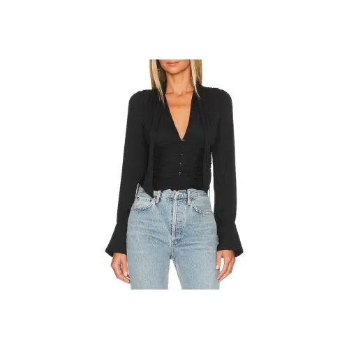 FREE PEOPLE Черные Женские Рубашки