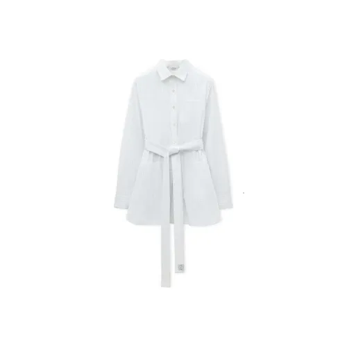 LOEWE SS25 Женская Пред-Коллекция Рубашка Женская Белая