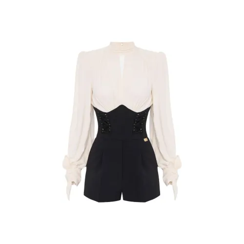 Elisabetta Franchi Комбинезон Женский Черный Белый