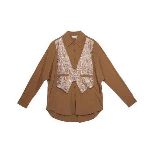 IT'Real Рубашка Женская Светло-Кофейного Цвета