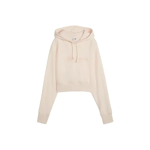 PUMA CLASSICS+ Relaxed Cropped Hoodie Толстовка Женская Персиковый Бамбук