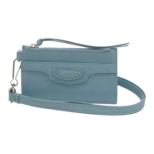 Balenciaga Neo Classic Коровья кожа Кольцо для ключей Картхолдер Женские Синий