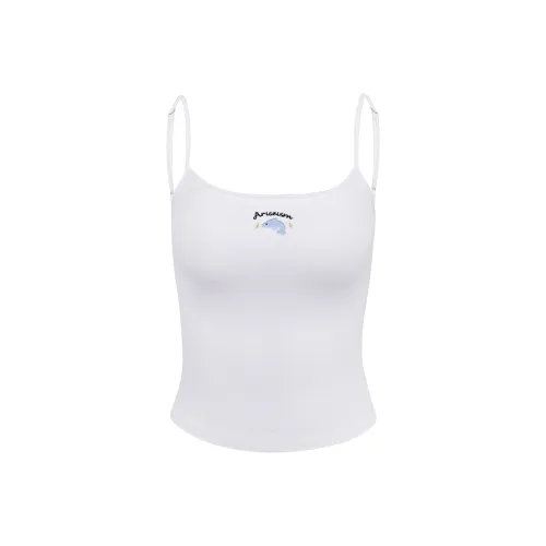 Ariseism Горячая девушка Щенок Вышитый Кружевной Укороченный Топ на бретелях Женский