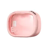 Розовая круглая сумка для макияжа