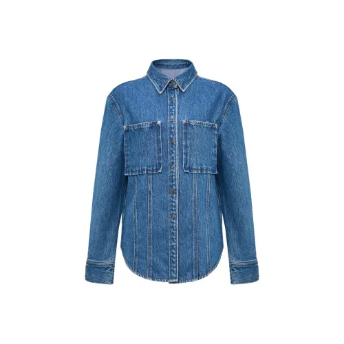 Lost In Echo Рубашка Женская Джинсовая Синяя
