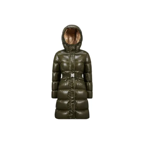 Moncler Bellevue Series Пуховик Женские Темно-зеленый