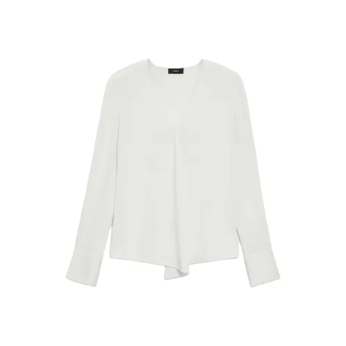 THEORY Рубашка Женская Айвори Белая