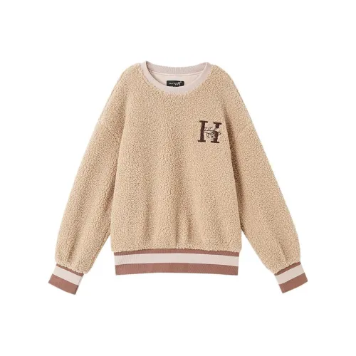 OUNIXUE Хаки Женские Свитшоты