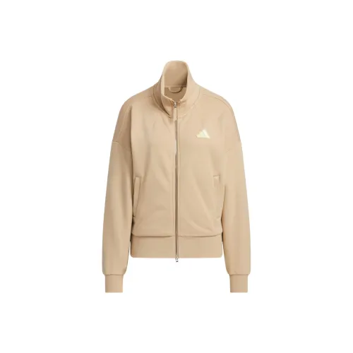 Adidas LOGO KN JKT Куртка Женская Теплая Песочного цвета