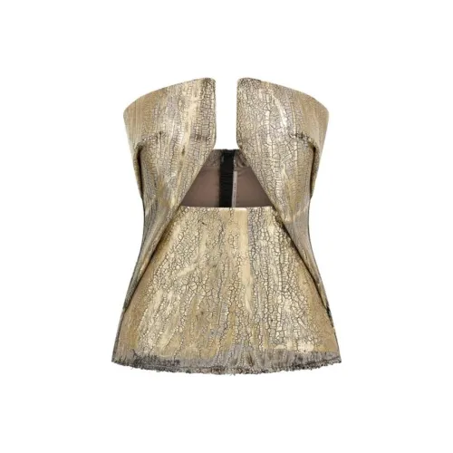 RICK OWENS Хаки Женские Топы без бретелек